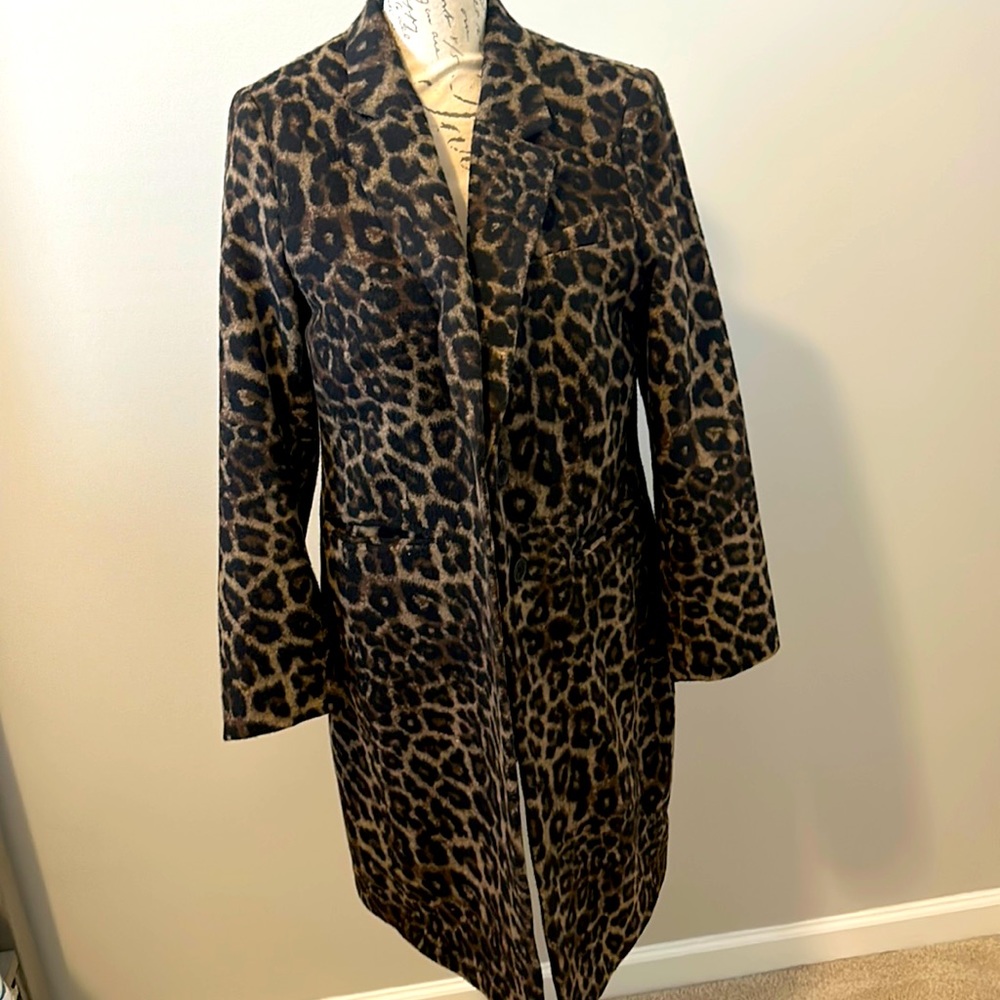 Cheetah Print Banana Republic Coat